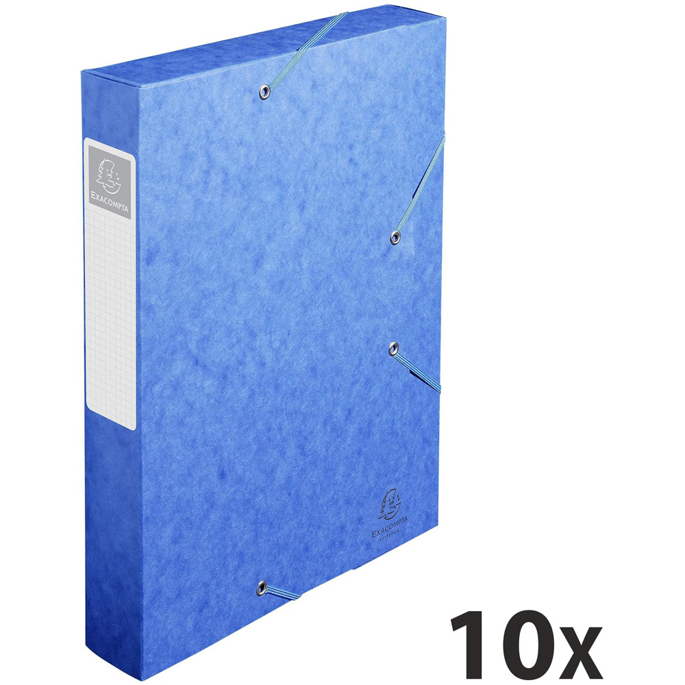 Exacompta A4 Blue Pressboard Box File 10 Pack Image 6