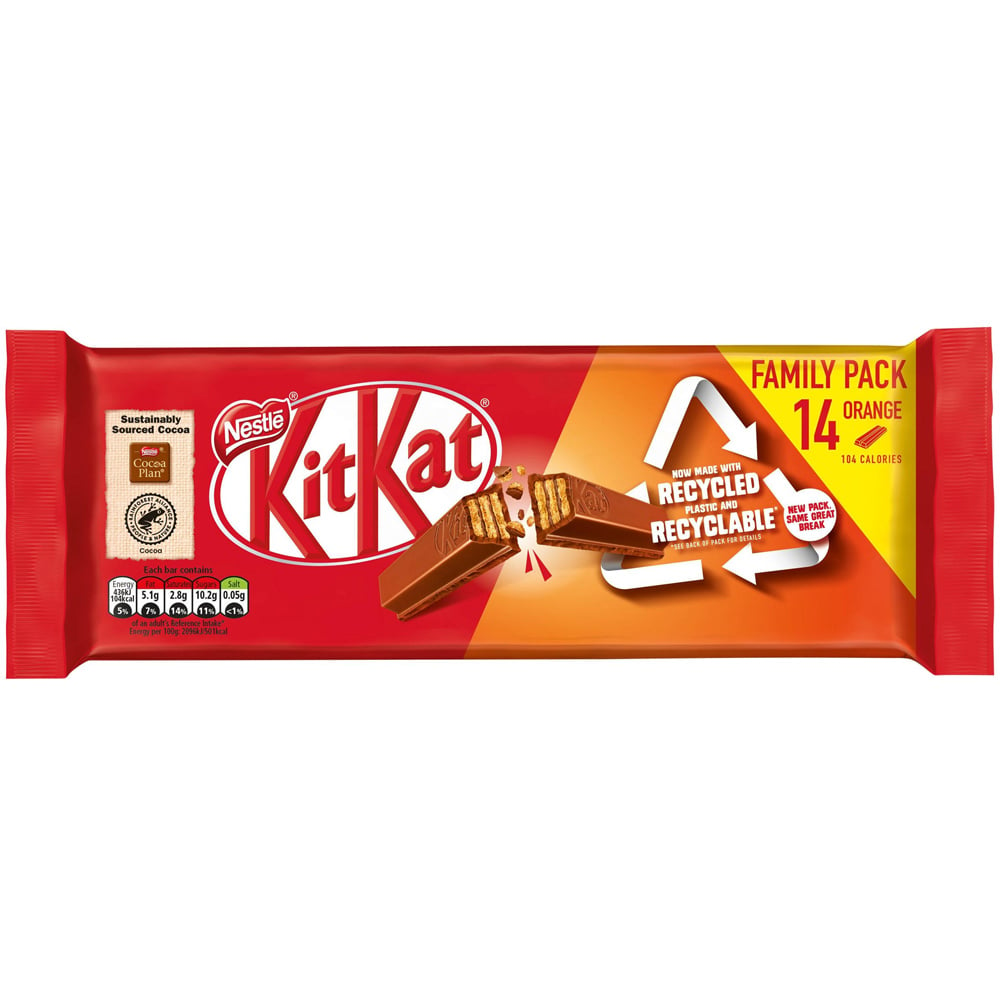 Nestle Kit Kat 2 Finger Orange 14 Pack Image