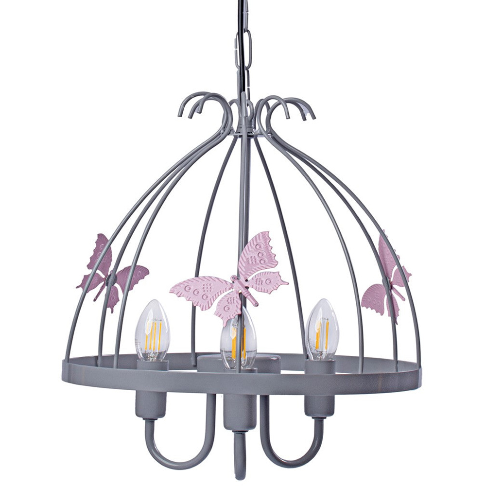 Milagro Kago Grey Chandelier 230V Image 3