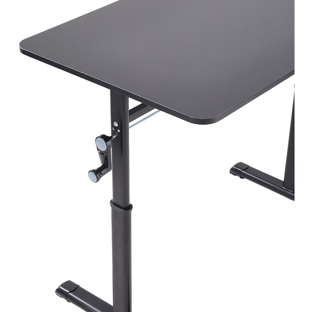 Living and Home Carbon Steel Frame Manual Height Adjustable Laptop Desk Black Image 4