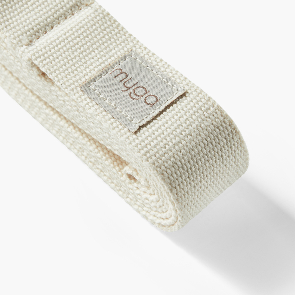 Myga Cream Adjustable Yoga Belt Sling with Metal D Rings Image 4