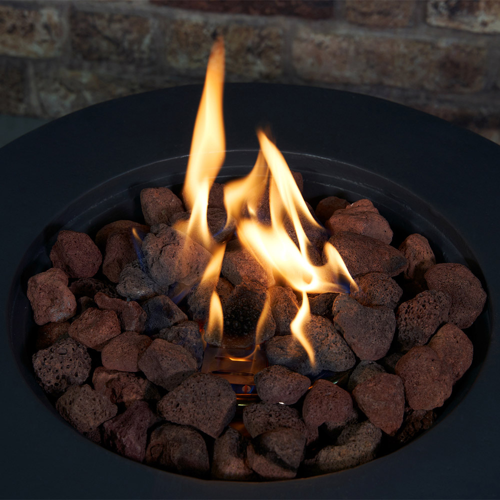 Field & Flame Canna Grey Cylinder Style Gas Fire Pit 45000 BTU Image 5