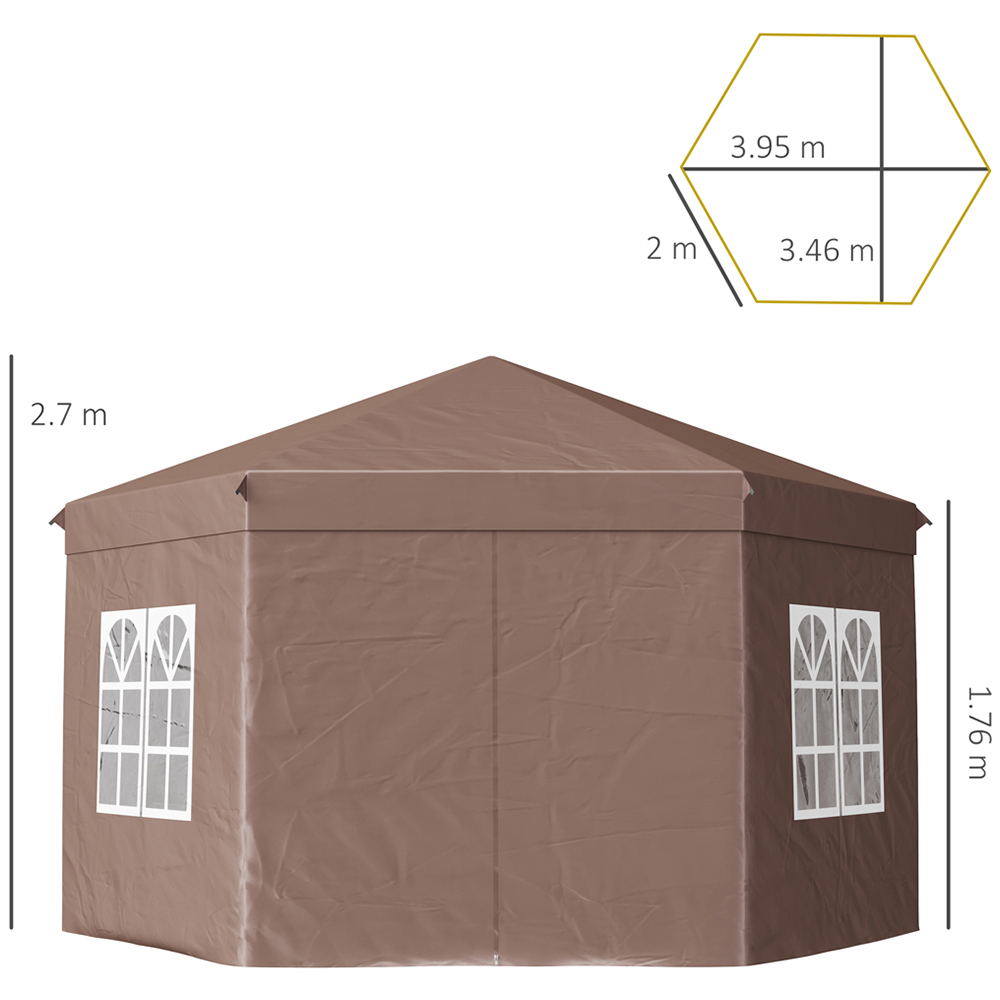 Outsunny 4 x 4m Marquee Gazebo with Metal Net Image 6