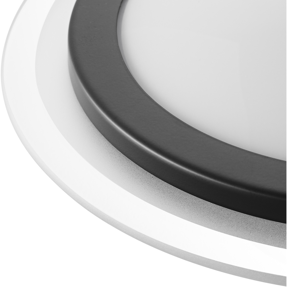 Happy Homewares Matt Black Semi Flush LED Powered Ceiling Light Image 6