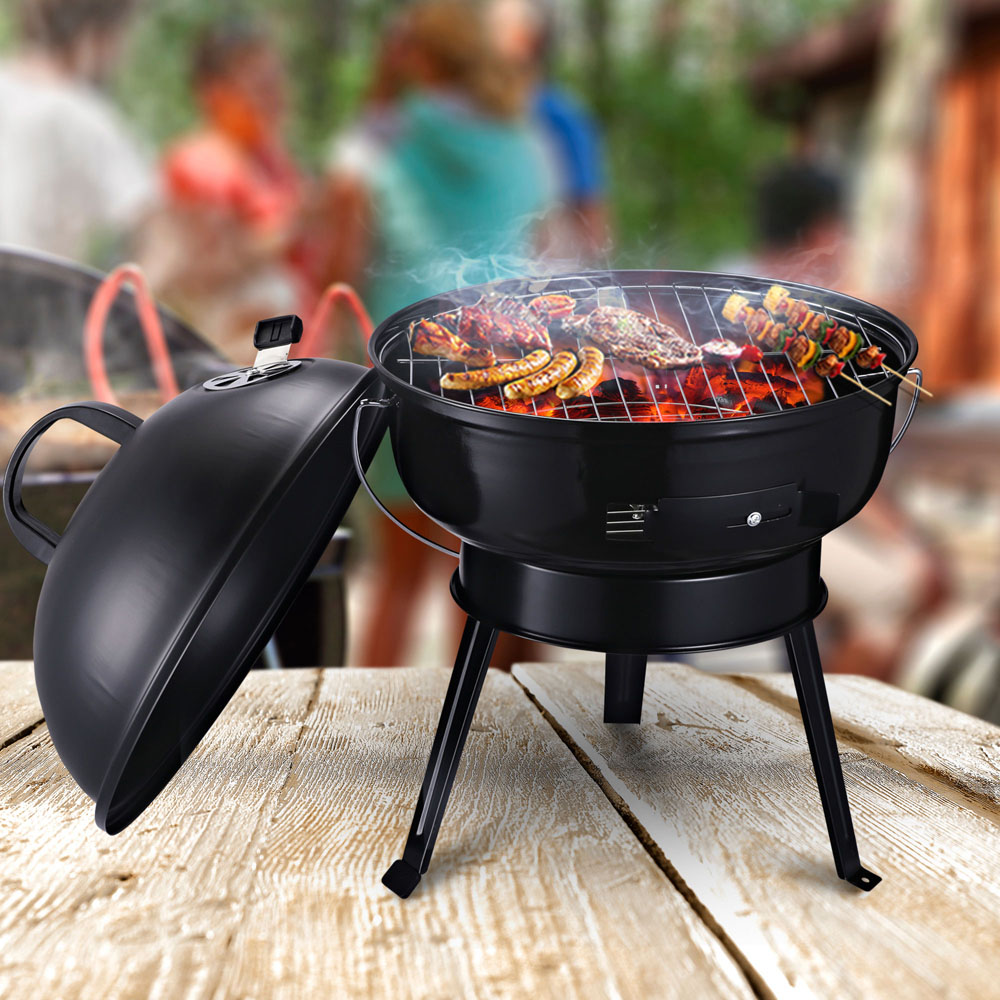 Outsunny Black Portable Charcoal BBQ Grill Image 2