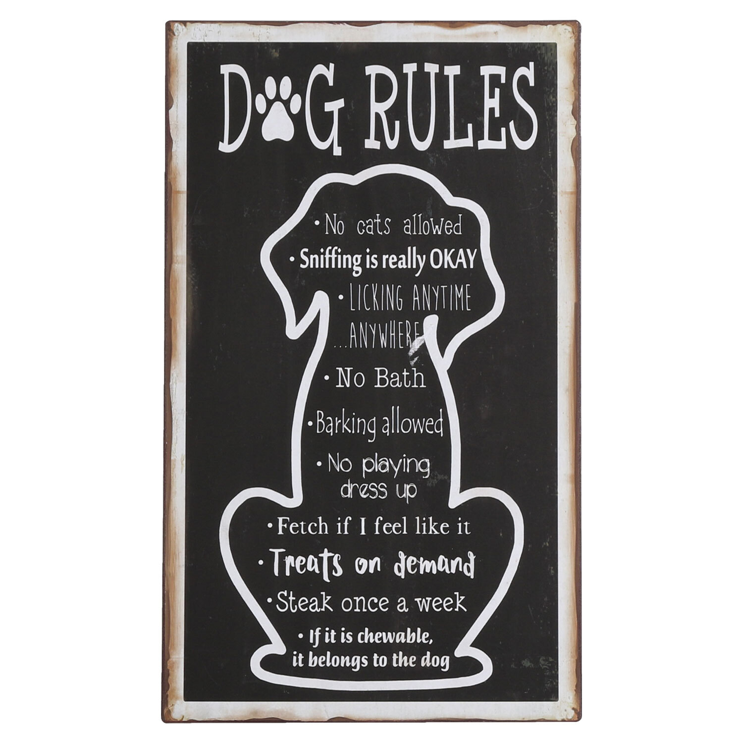 Pet Rules Metal Plaque Image 2