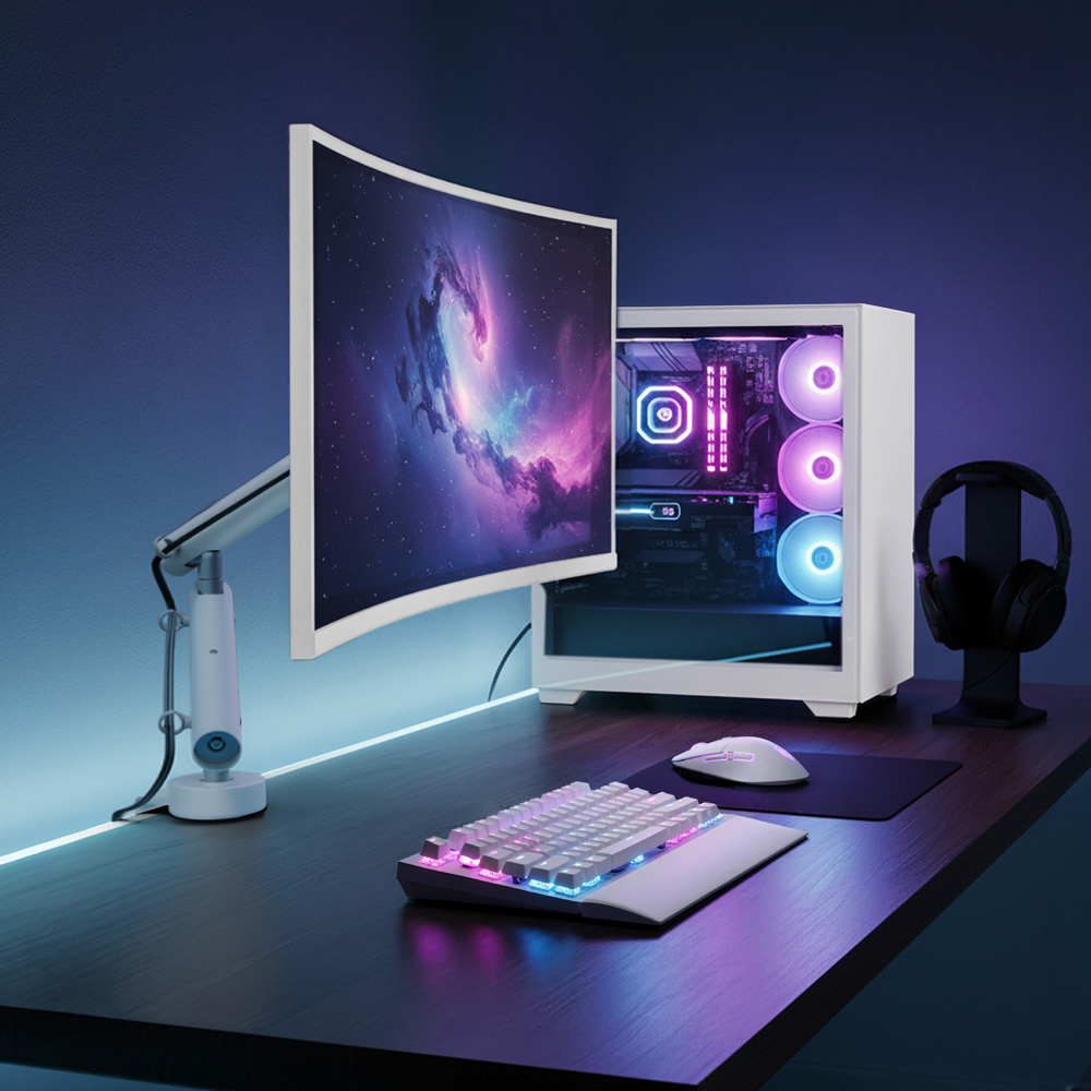 CMD Miro White Dynamic Monitor Arm Image 2