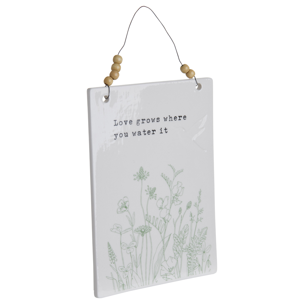 Wilko Set of 3 Ceramic Garden Plaques Wilko