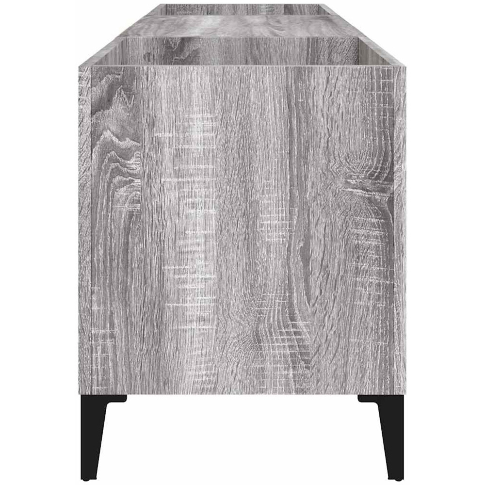 vidaXL 2 Shelf Grey Sonoma Record Cabinet Image 5