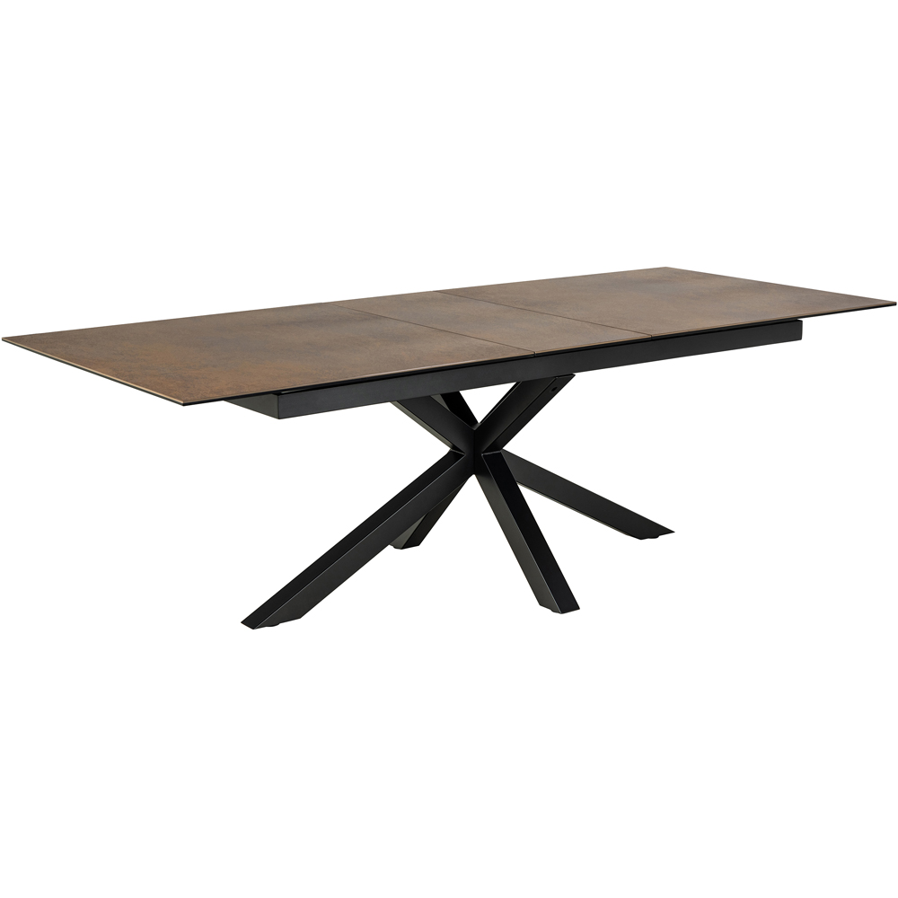 Florence Heaven Ceramic 8 Seater Extendable Dining Table Rusty Brown Image 4
