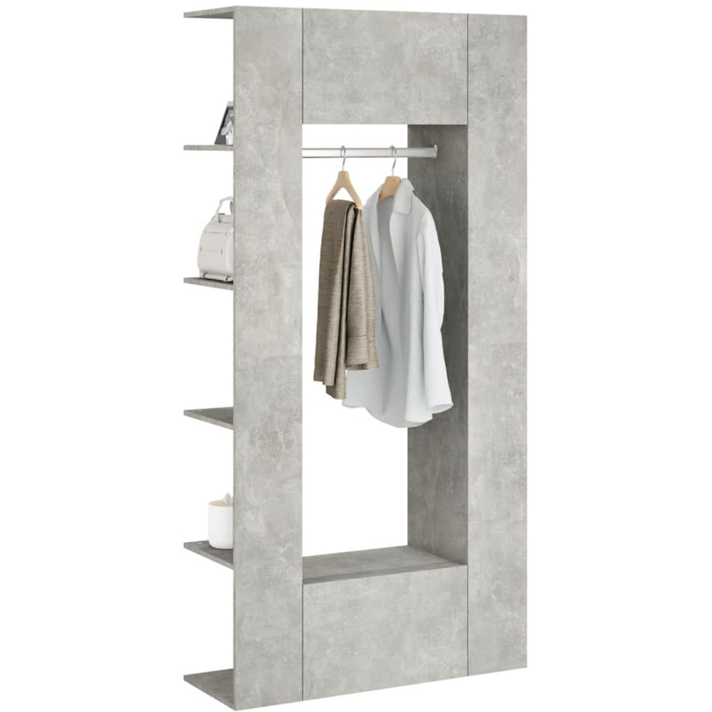vidaXL Concrete Grey Hallway Cabinet Set of 2 Image 3