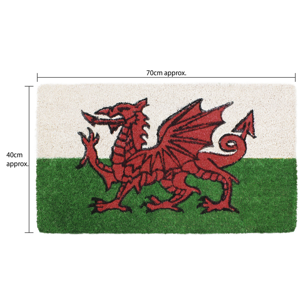 JVL Latex Coir Welsh Dragon Doormat 40 x 70cm Image 5