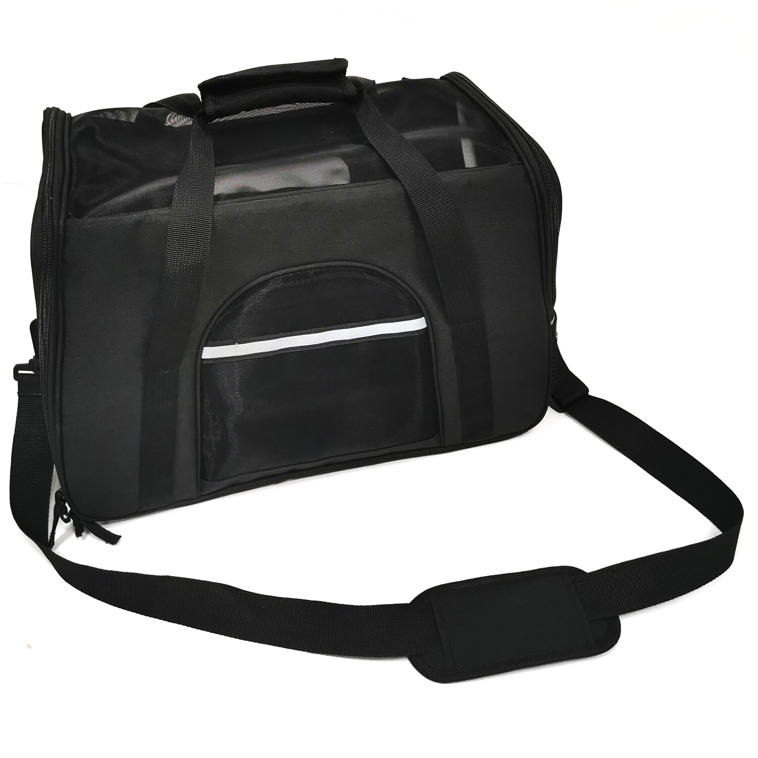 Clever Paws Collapsible Black Pet Carrier Image 1