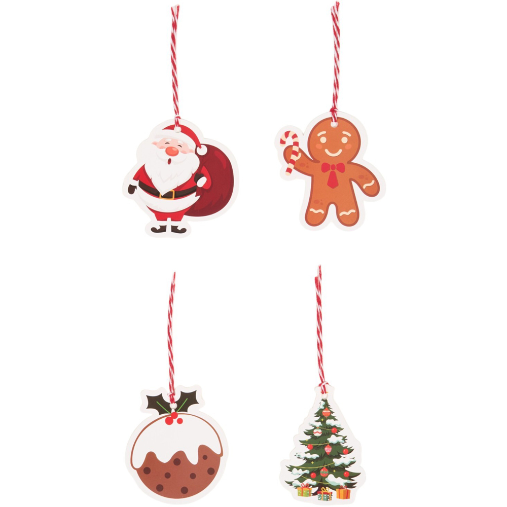 Pack of 20 Traditional Print Christmas Gift Tags Image 1
