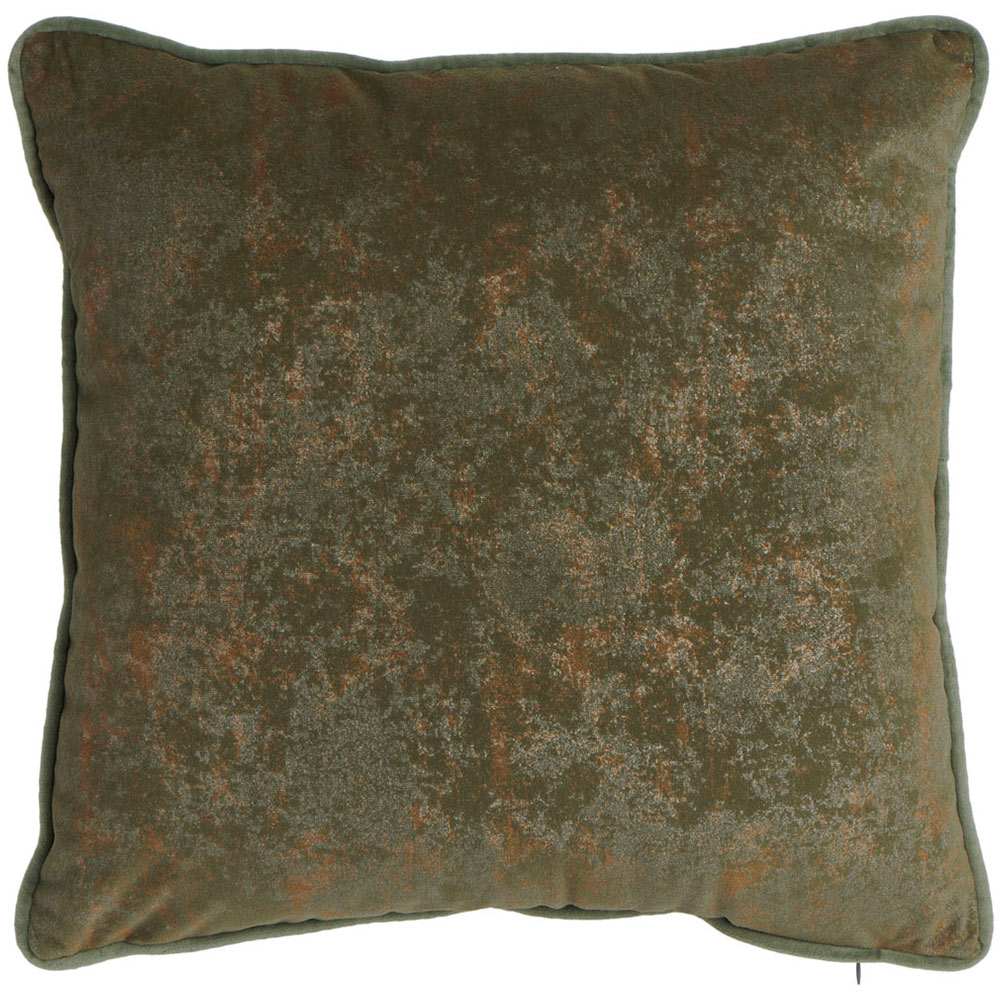 Wilko Green Foil Effect Cushion 43 x 43cm Wilko