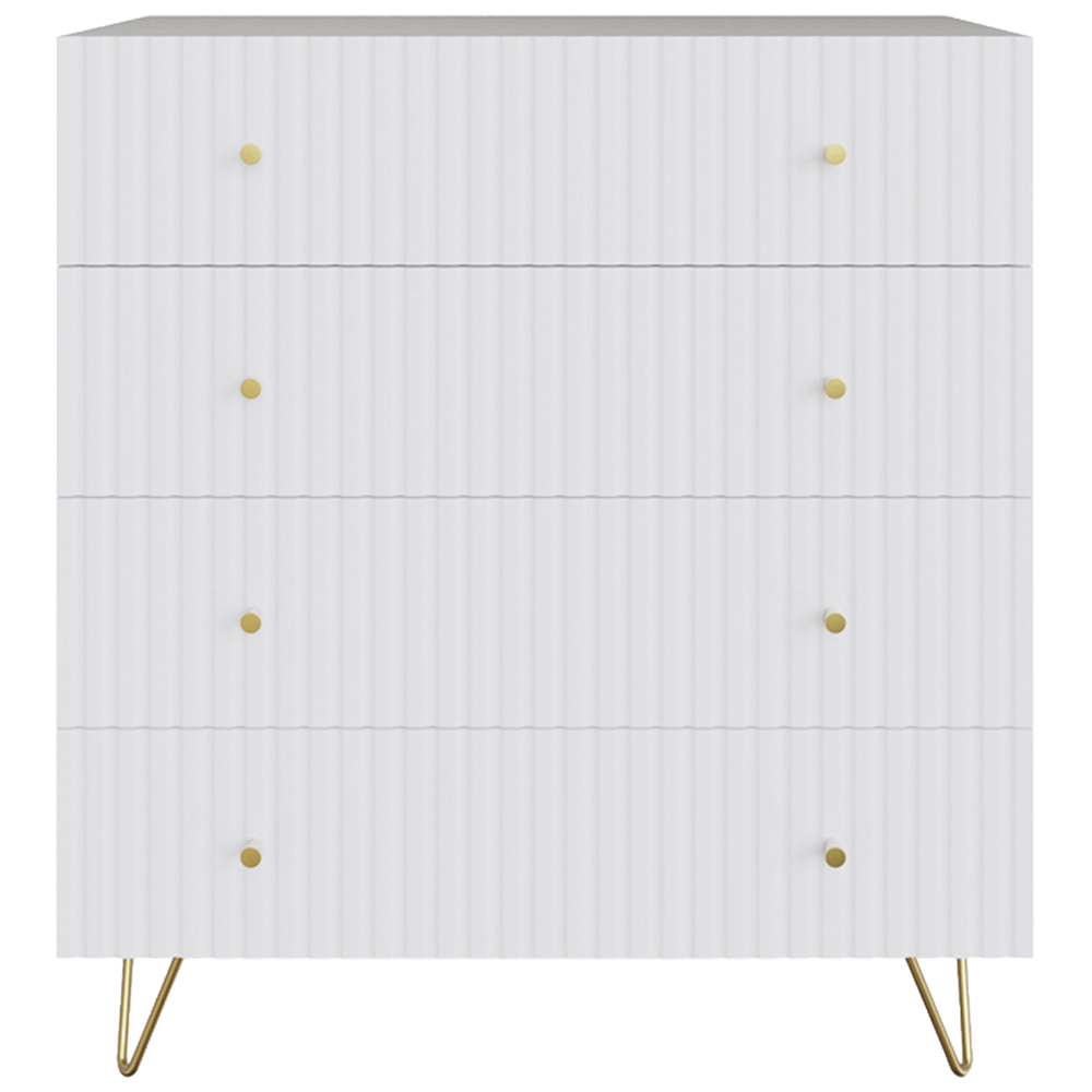 GFW Thalia 4 Drawer White Chest of Drawers Image 5