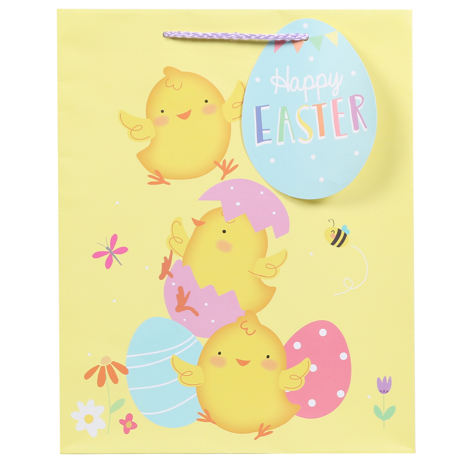 Happy Easter Yellow Cute Chick Gift Bag 21.5cm Image 2