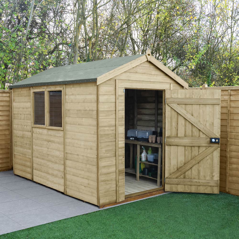 Forest Garden Timberdale 10 x 6ft Pressure Treated Apex Wooden Shed Image 2