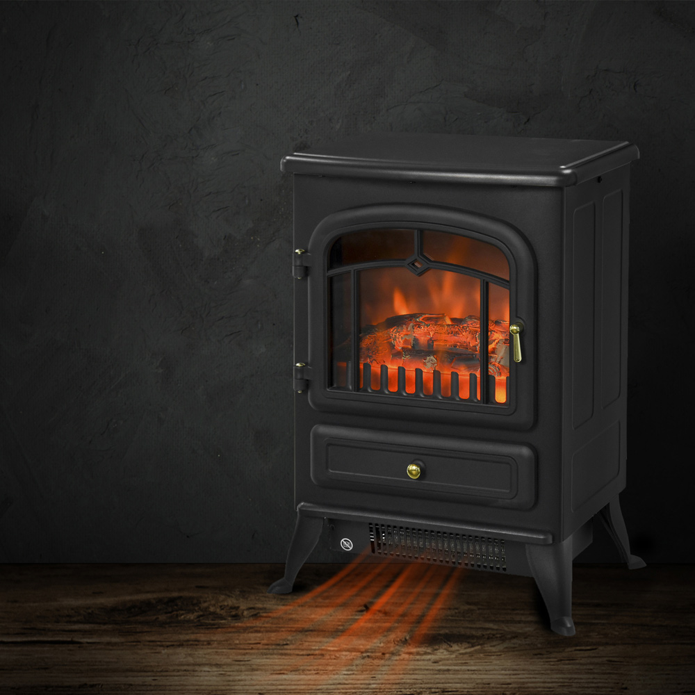 HOMCOM Ava Portable Electric Fireplace Heater Image 2