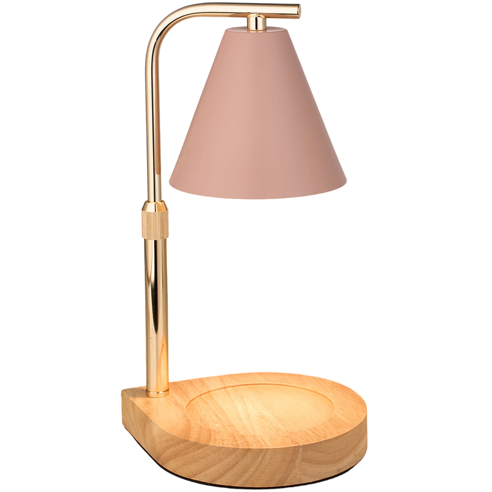 Living and Home Pink and Gold Height Adjustable Tabletop Candle Warmer Lamp Image 3