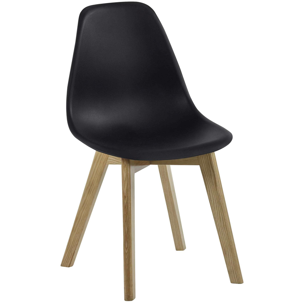 Julian Bowen Agatha Set of 2 Black Plastic Dining Chair Image 4