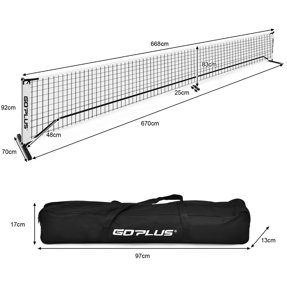 Costway Official Size Pickleball Net System Image 9