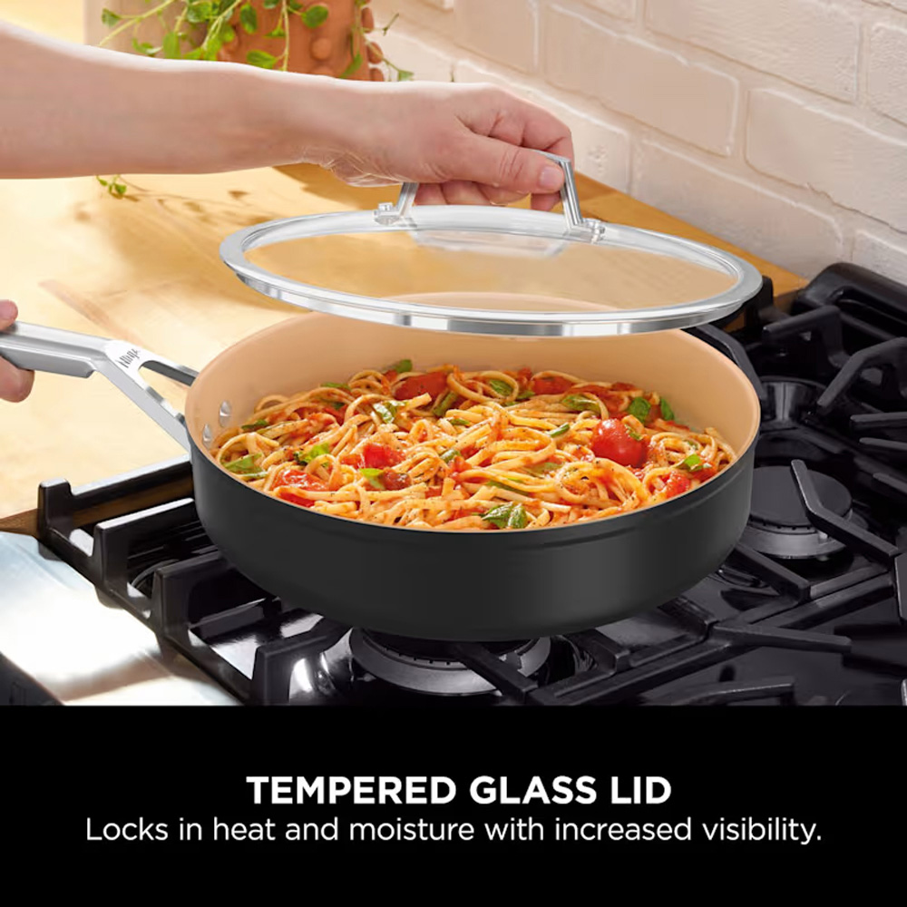 Ninja 26cm Grey and Terracotta Extended Life Ceramic Stock Pot Image 3