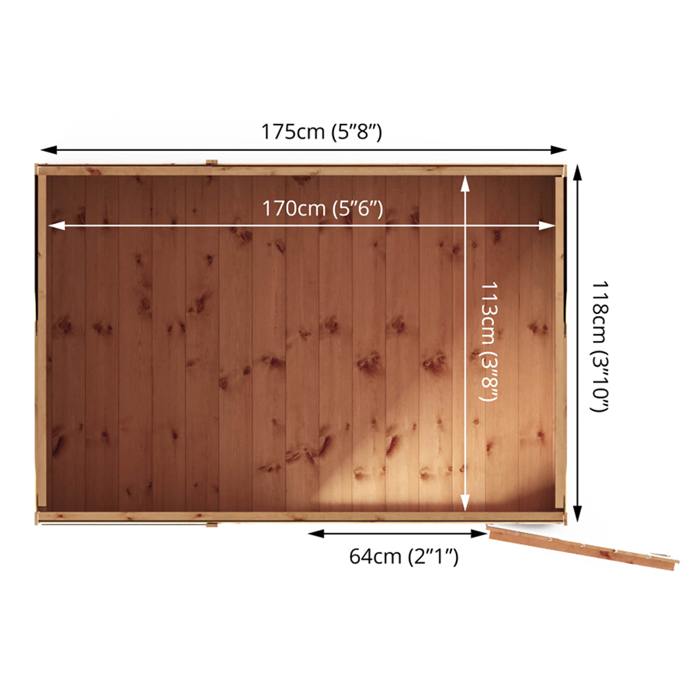 Mercia 6 x 4ft Shiplap Pent Wooden Shed Image 9