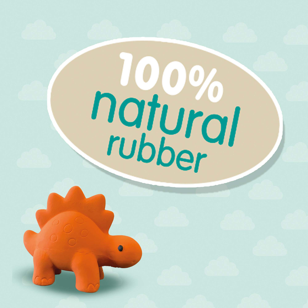 SES Creative Tiny Talents Stegosaurus Natural Rubber Bath Toy Image 3