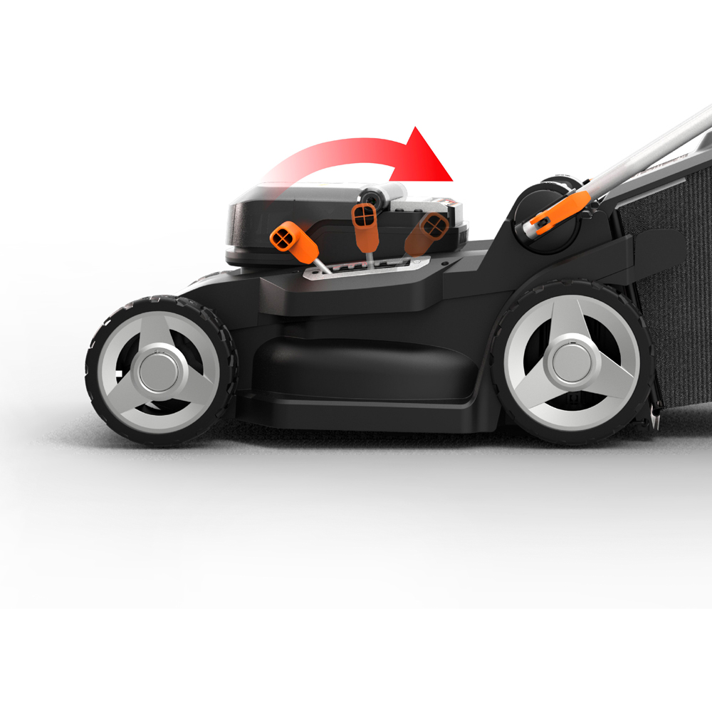 Worx WG745E 40V Cordless Brushless 41cm Lawn Mower with Batteries and Charger Image 7