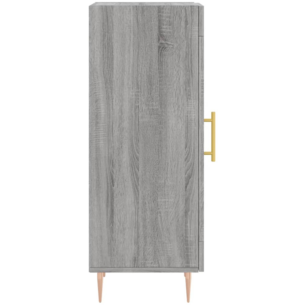 vidaXL Single Glass Door Grey Sonoma Wooden Sideboard Image 7