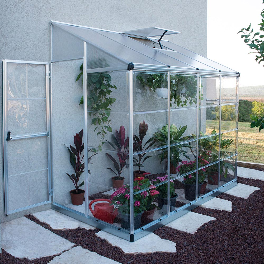 Palram Canopia Hybrid Silver 8 x 4ft Lean To Greenhouse Image 2