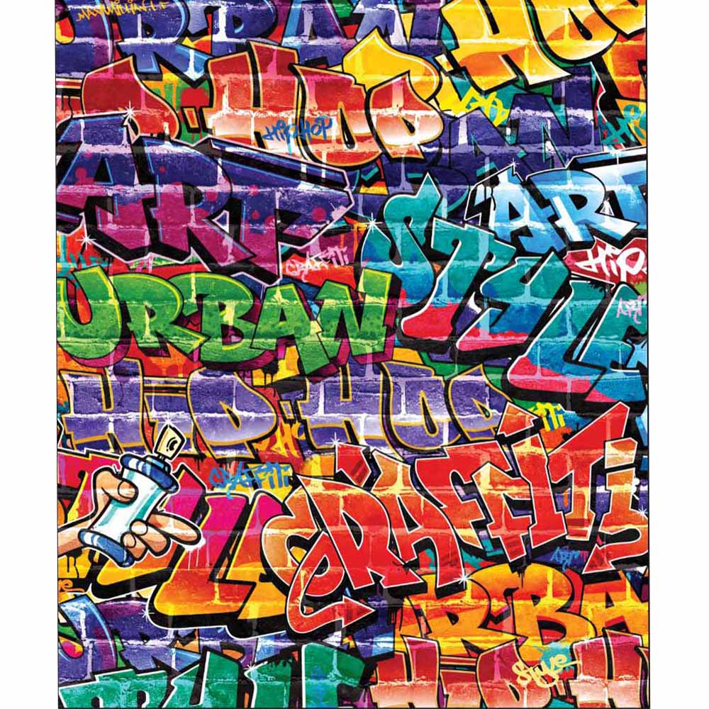 Walltastic Graffiti Wall Mural 244cm x 203cm Image 1