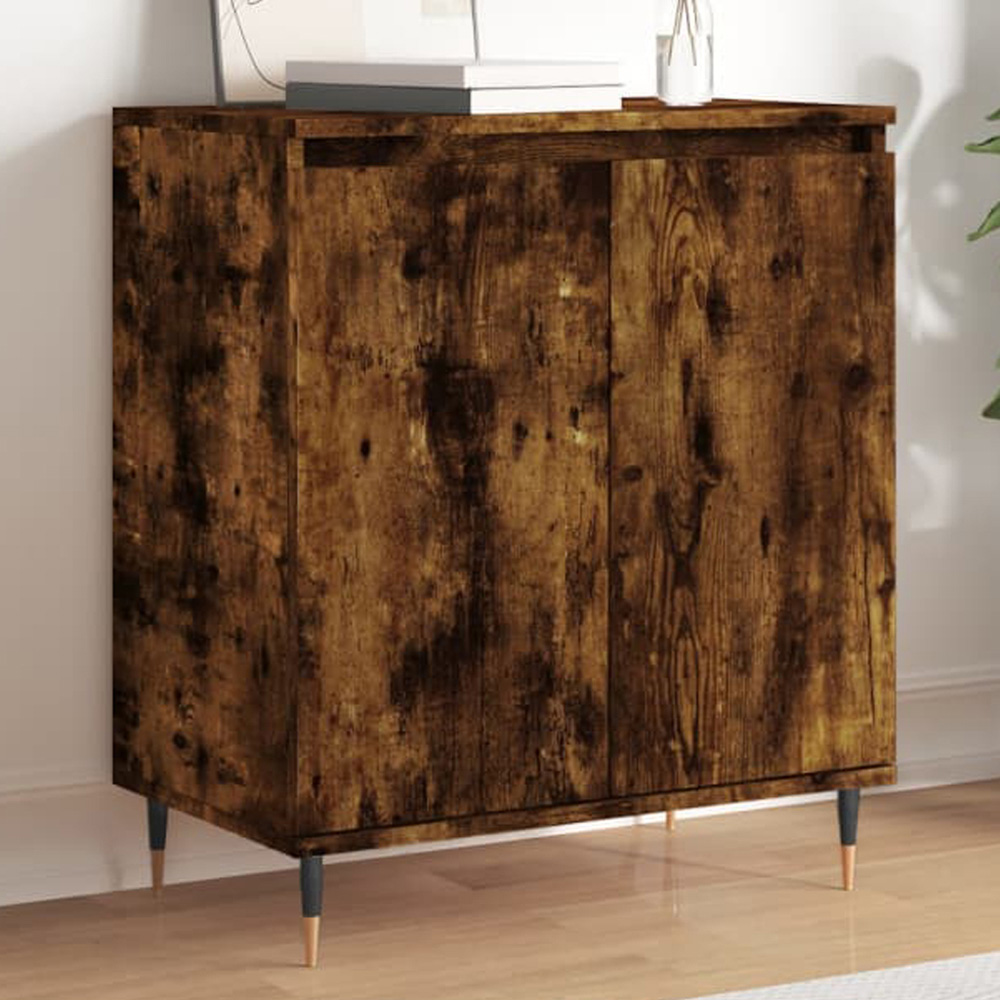 vidaXL 2 Door Smoked Oak Sideboard Image 1