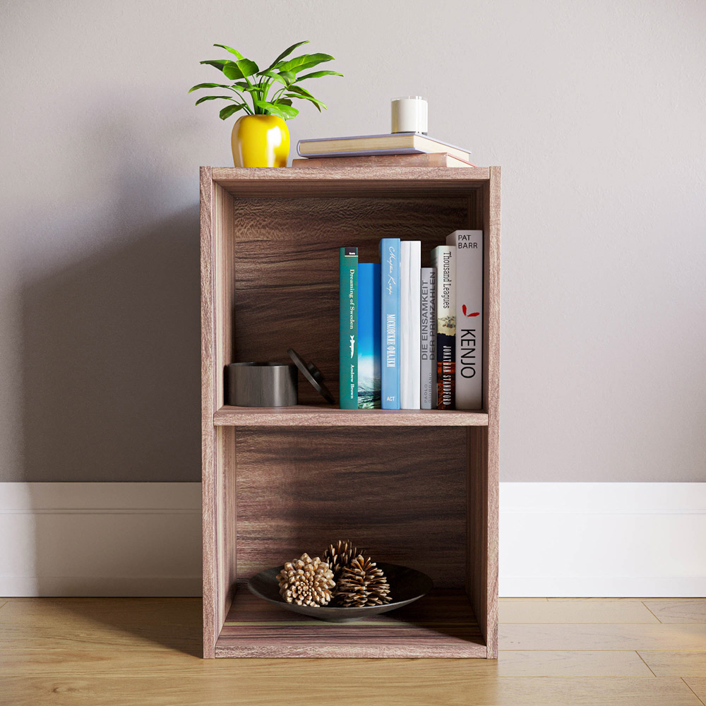 Vida Designs Oxford 2 Cube Walnut Bookcase Image 3