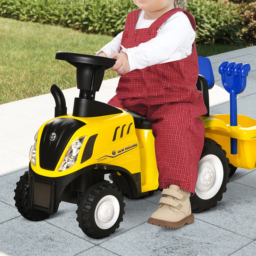 HOMCOM Kids Foot-To-Floor Ride On Tractor Toddler Walker Image 2