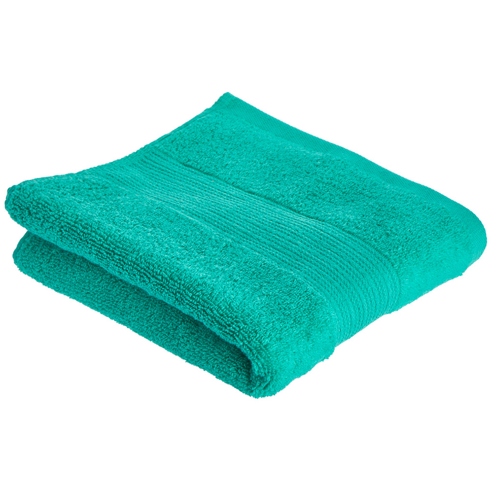 Wilko Supersoft Cotton Turquoise Hand Towel Image 1