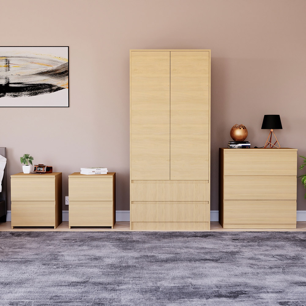 Denver Pine 4 Piece Bedroom Furniture Set Image 2