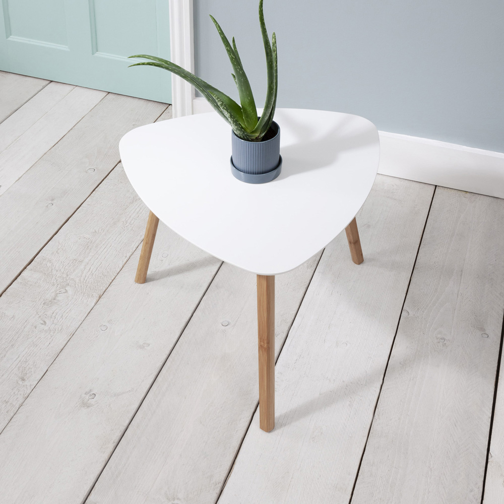 Noa and Nani Malme White and Natural Pine Large Side Table Image 5