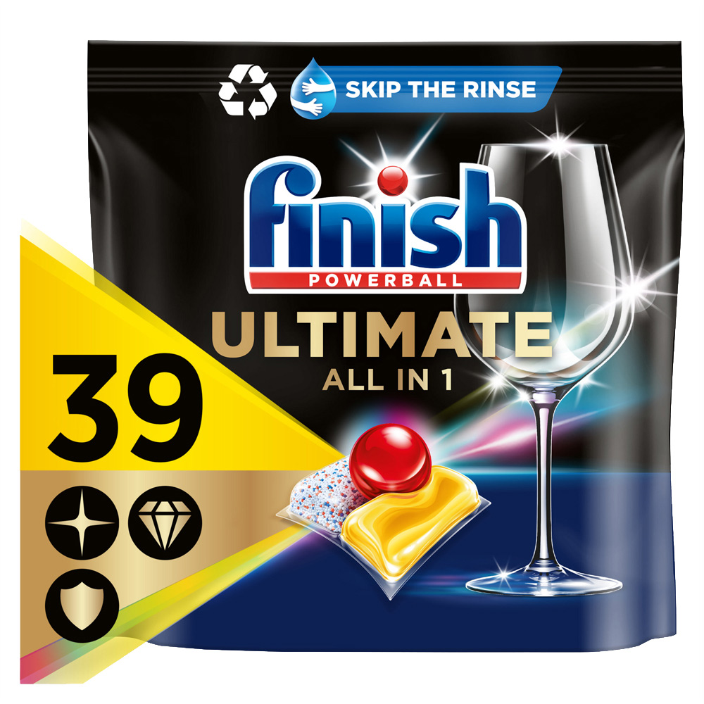Finish Ultimate All-In-One Lemon Dishwasher Tablets 39 Pack Image 2