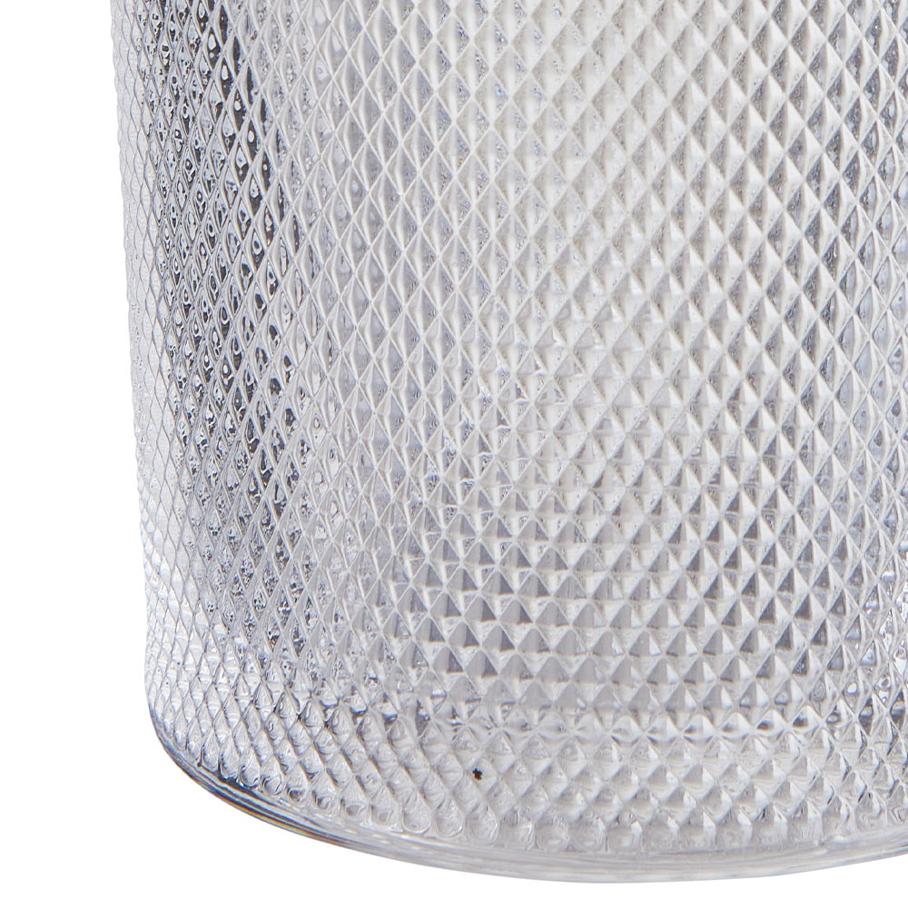 Wilko Tall Textured Glass Storage Jar Image 3