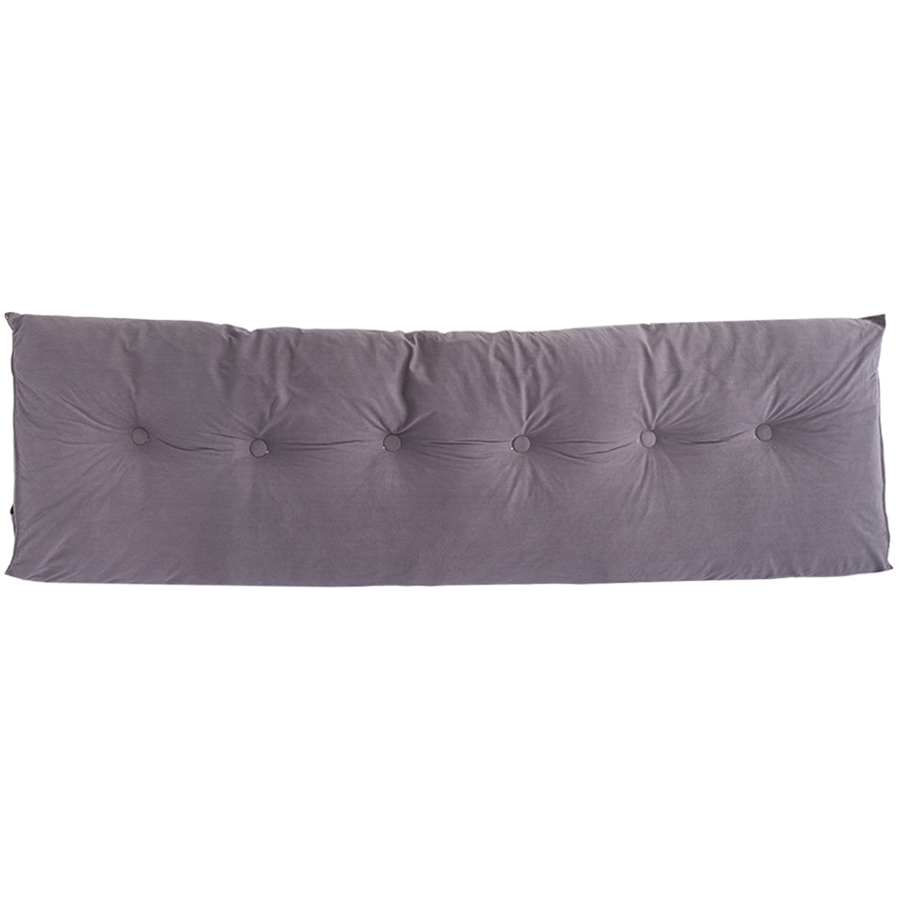 Living and Home Grey Chenille Wedge Headboard Pillow with Side Pocket 180 x 50cm Image 2