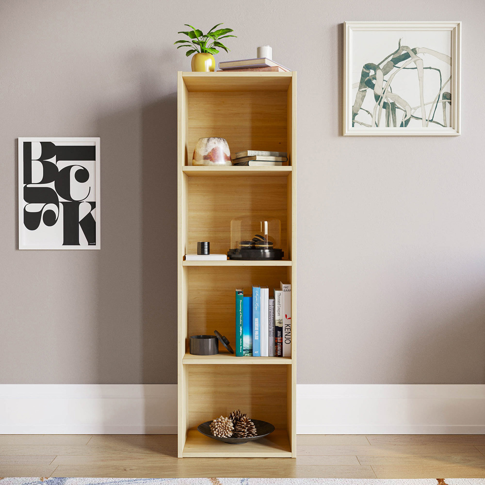 Vida Designs Oxford Oak 4 Shelf Cube Bookcase  Image 3