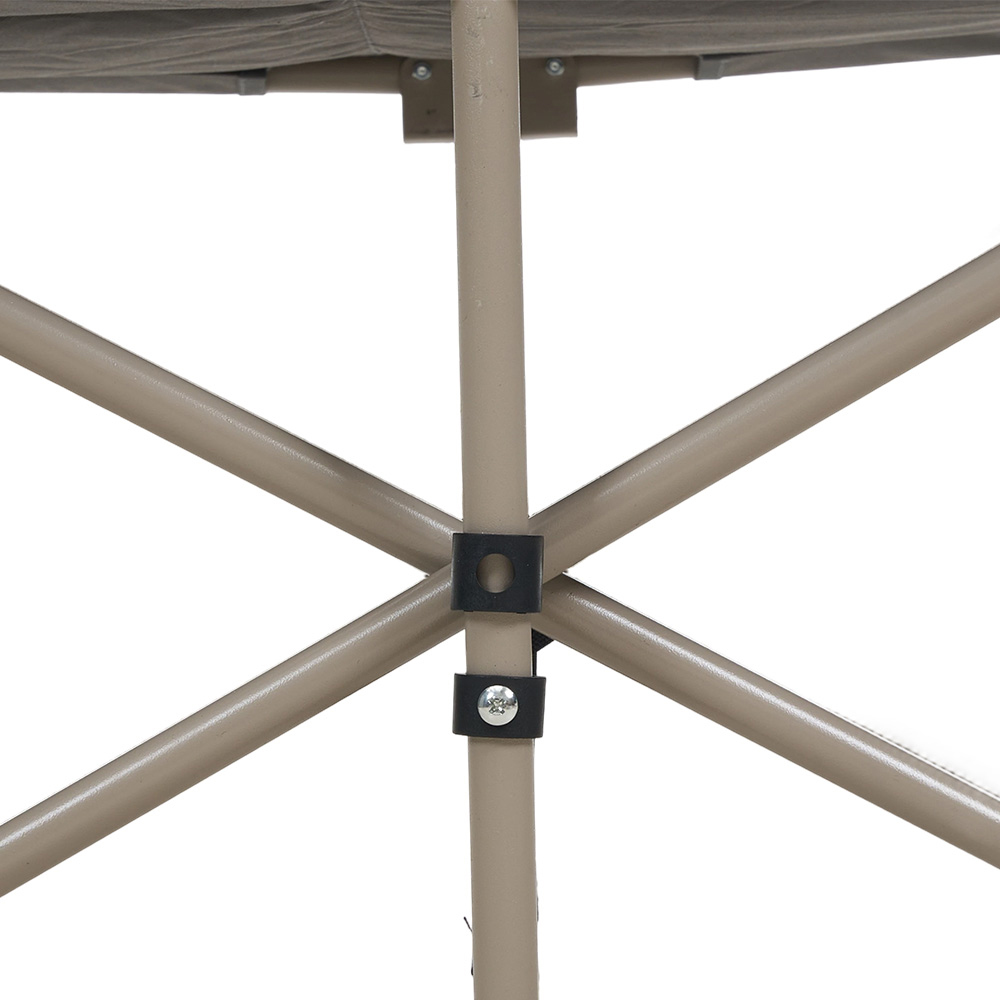 Living and Home Grey Portable Folding Camping Cot with Headrest Image 7