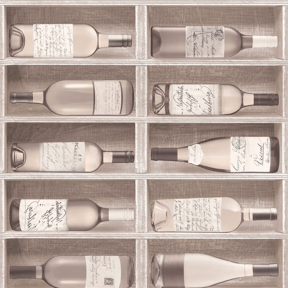 Fresco Wallpaper Wine Bottles Image 1