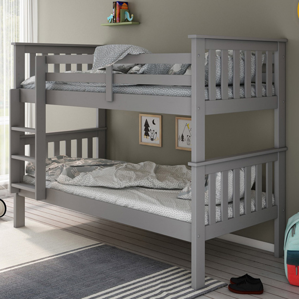 Carra Grey Bunk Bed with Orthopaedic Mattresses Image 1