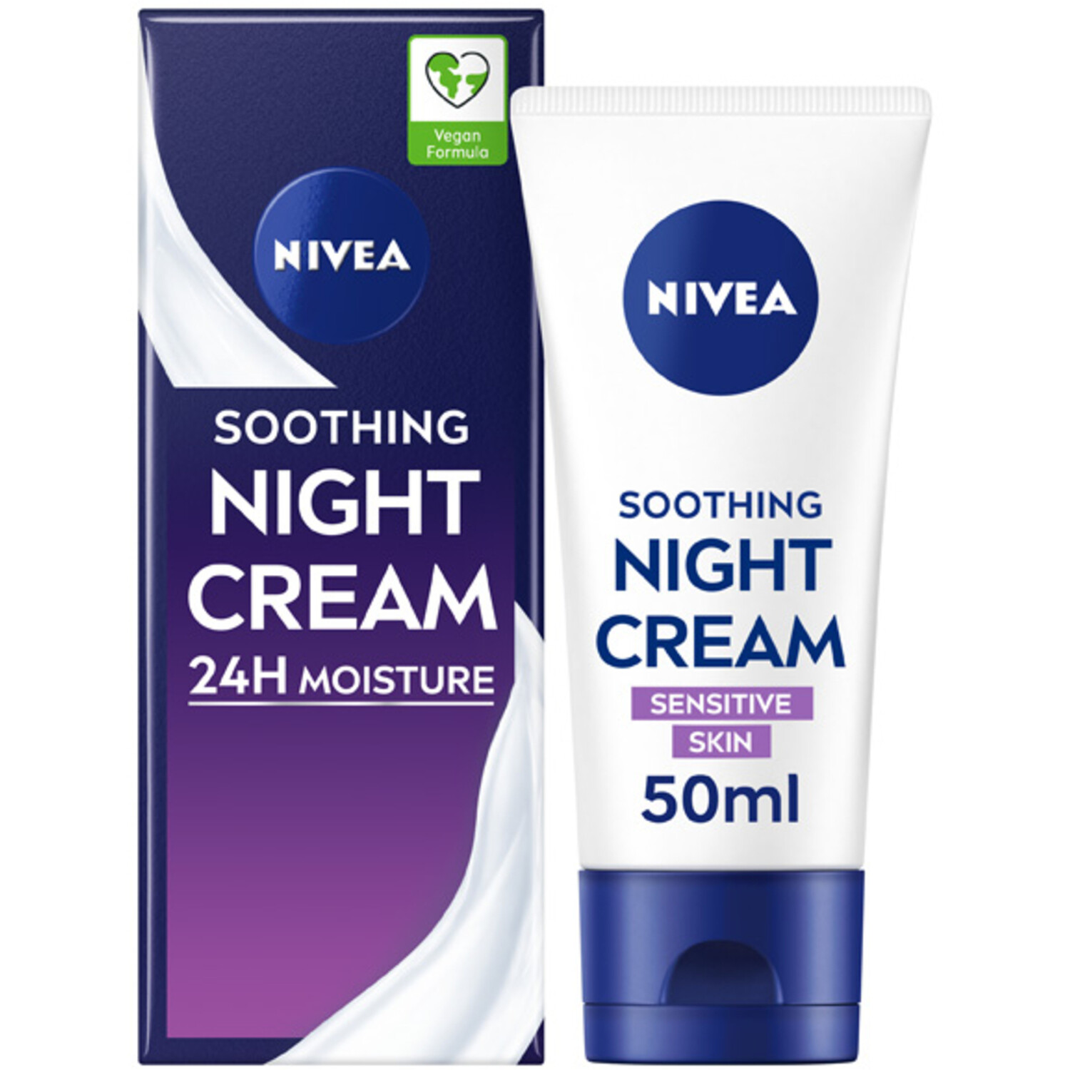 Nivea Sensitive Skin Soothing Night Cream 50ml - White Image