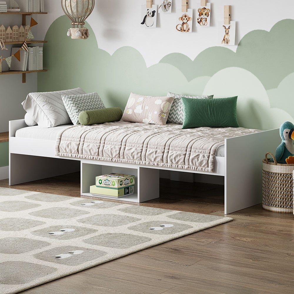 Kudl Flash Single White Storage Cabin Bed Image 1