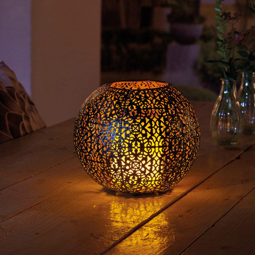 Luxform Global Coco Solar Metal Flame Effect Light Image 2