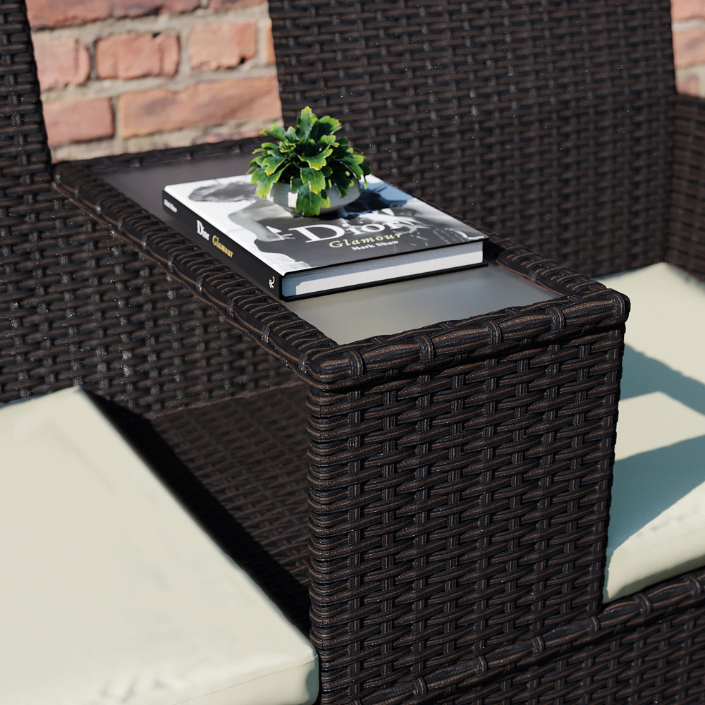 Garden Vida 2 Seater Brown Vienna Love Companion Seat Image 5